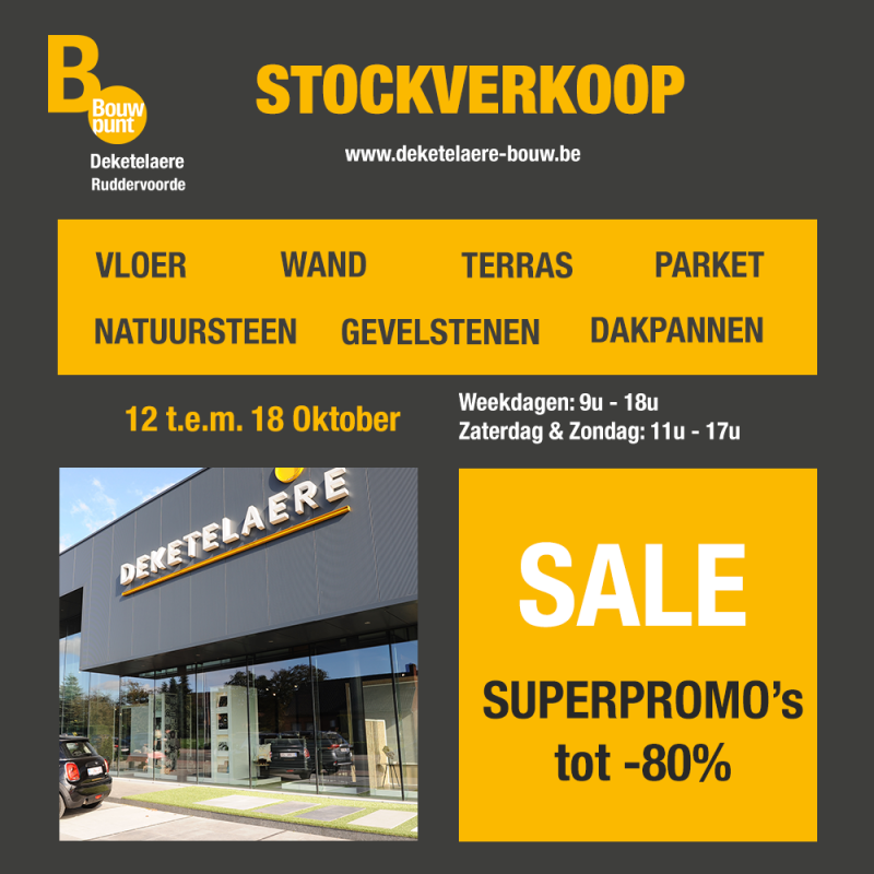 Stockverkoop (Superpromo's tot -80%!)