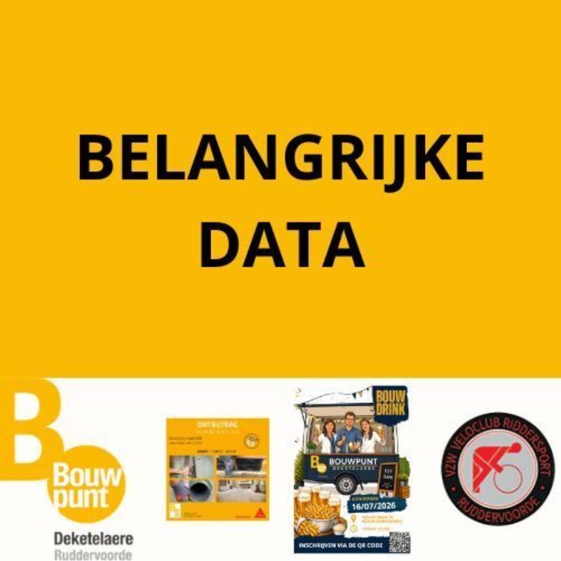 Belangrijke data