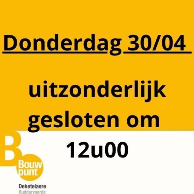 Uitzonderlijk gesloten