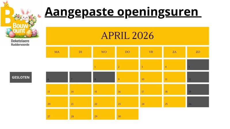 Openingsuren April